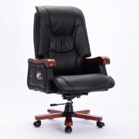 Ghế Giám Đốc Bọc Da Tay Gỗ - GGĐ18