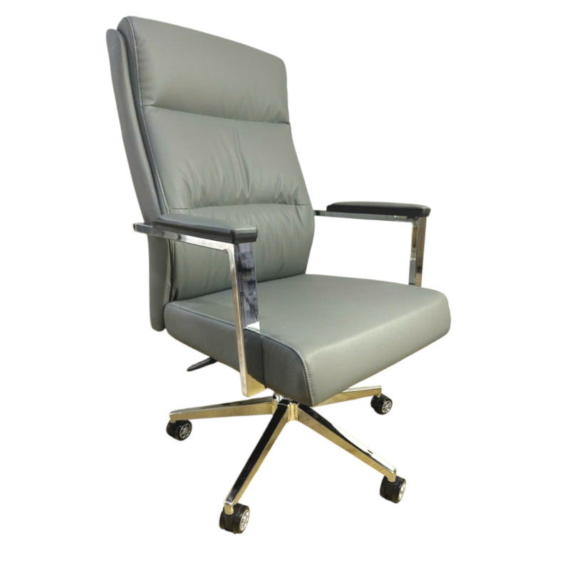 Ghế Giám Đốc Da PU Chân Inox Tay Mạ Crom Hiện Đại - GGĐ42