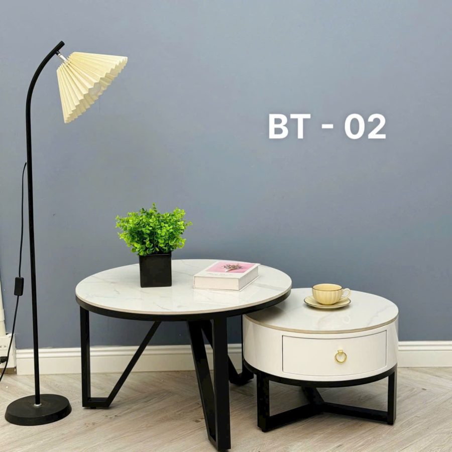 Bàn Trà Mặt Đá Có Ngăn Kéo - BT02MT