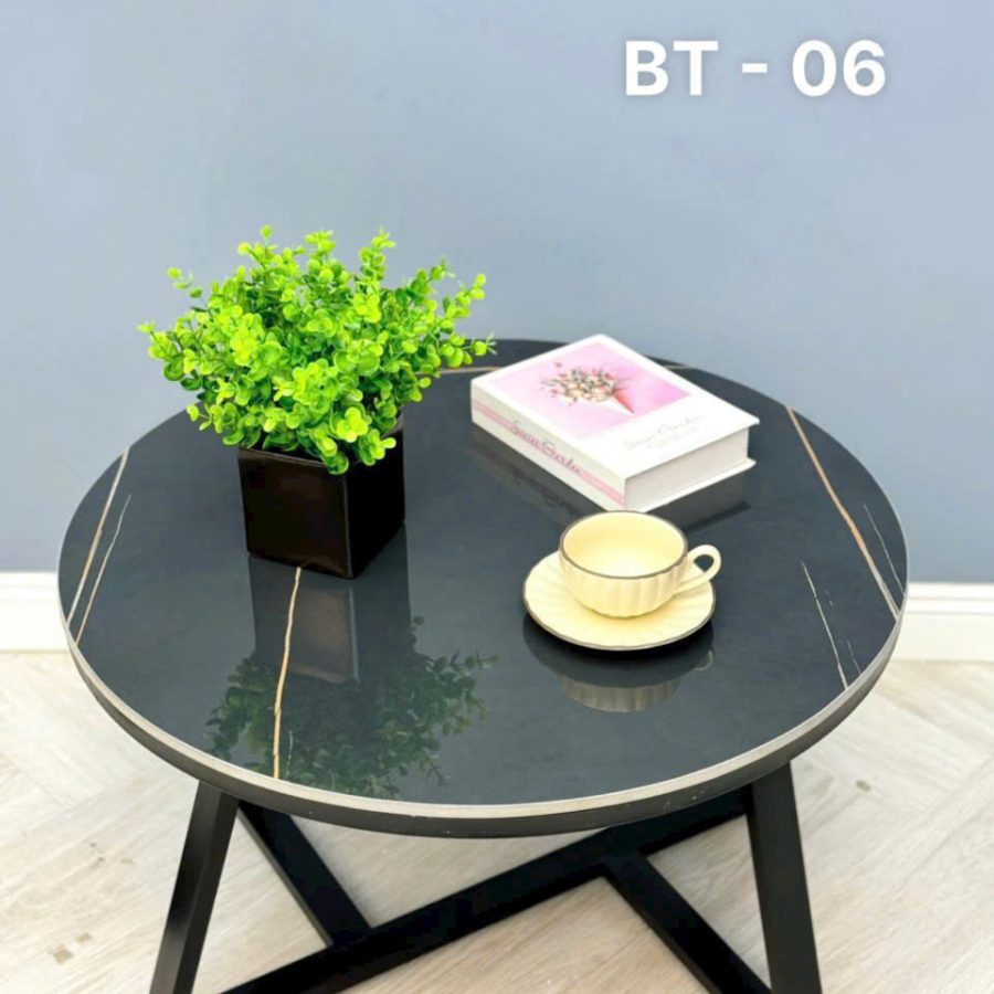 Bàn Trà Mặt Đá Đen Cao Cấp- BT06MT