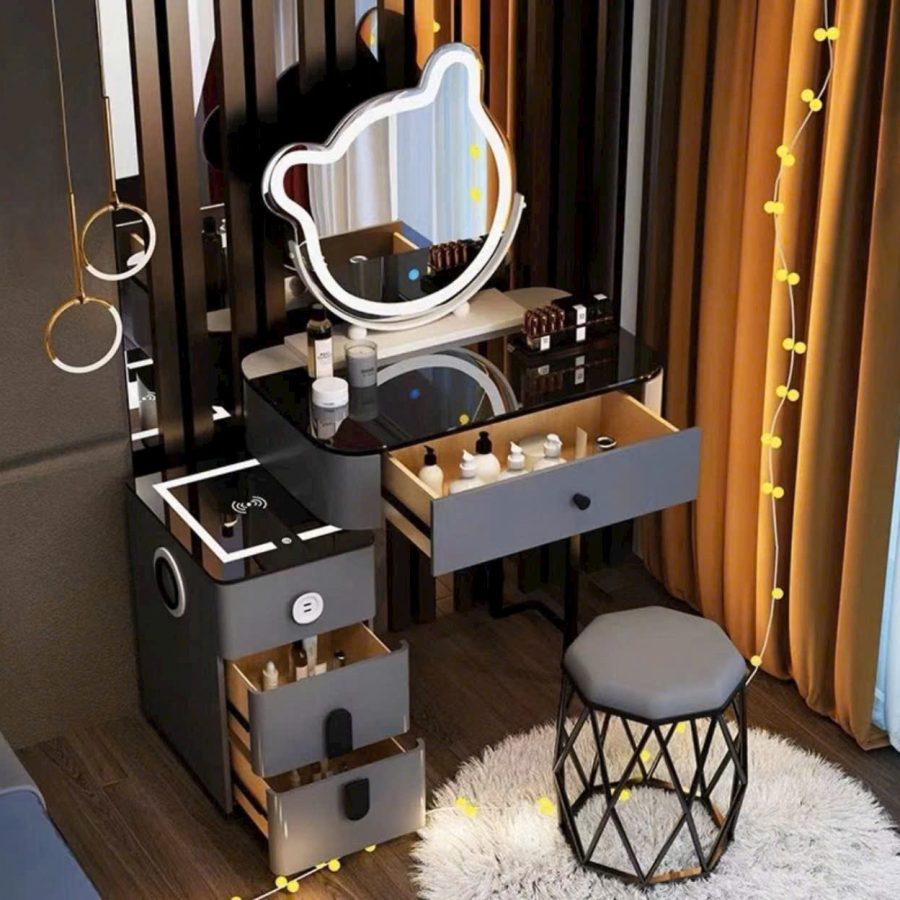 Bàn Trang Điểm Gương Led Hình Tai Gấu - BP04MT