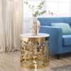Bàn Decor Mặt Kính Mạ Vàng – BT05MT