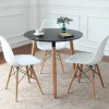 Bàn Tròn Gỗ MDF Chân Gỗ Beech- BT01MT
